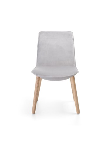 Chaise Lumi à piètement bois pour espaces publics et collectivités, assise rembourrée