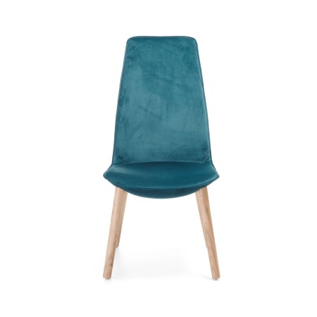 Chaise lounge Lumi Wood 742 avec piètement bois et assise capitonnée