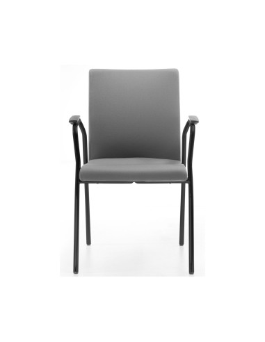 Chaise de réunion Mate MT 220 avec accoudoirs intégrés et structure métallique