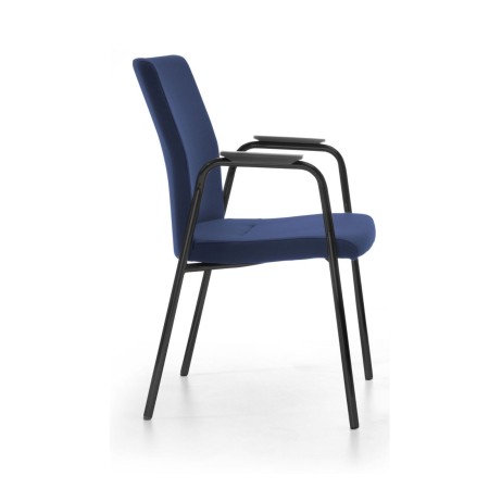 Chaise Mate MT 220 empilable pour salle de réunion professionnelle de profil