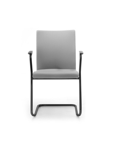 Chaise de réunion Mate 230 avec piètement luge et accoudoirs