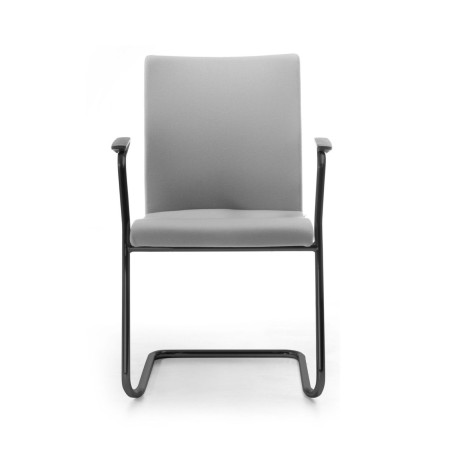 Chaise de réunion Mate 230 avec piètement luge et accoudoirs