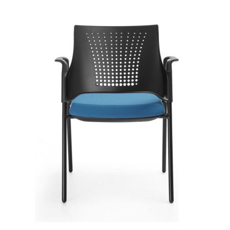 Chaise de conférence empilable Momo 220 avec assise tapissée
