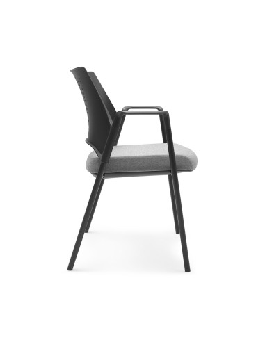 Chaise professionnelle Momo 220 pour espaces de travail collaboratif de profil