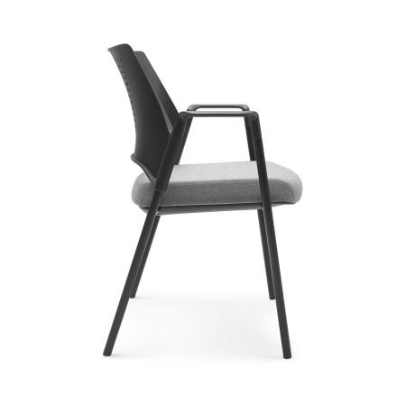 Chaise professionnelle Momo 220 pour espaces de travail collaboratif de profil