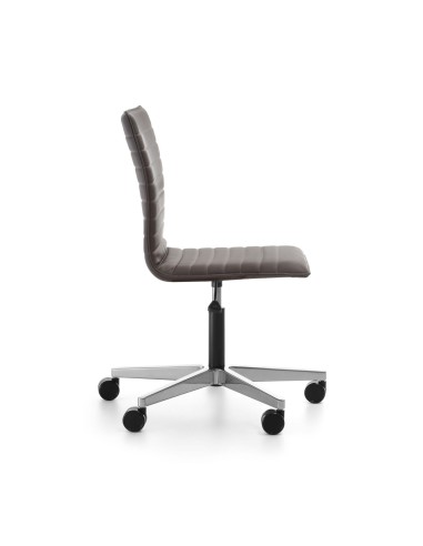 Chaise Orte 3DH en contreplaqué moulé avec base sur roulettes