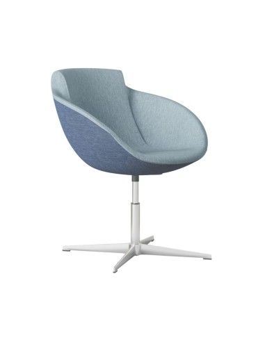 Siège lounge Tula avec coque incurvée et base centrale pivotante – Tula