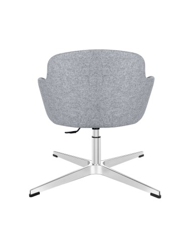 Chaise visiteur pivotante grise DANAE pour salle d'accueil