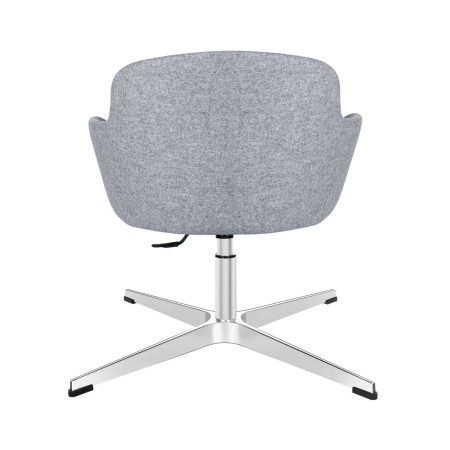 Chaise visiteur pivotante grise DANAE pour salle d'accueil