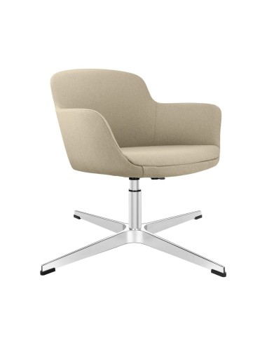 Fauteuil visiteur beige DANAE confrtable pour bureau