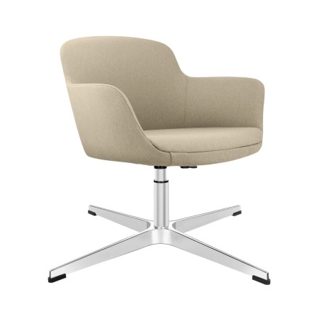 Fauteuil visiteur beige DANAE confrtable pour bureau