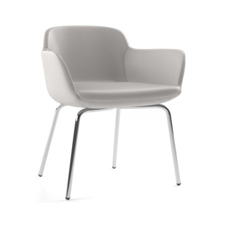 Siège de réunion en tissu avec accoudoirs - Danae