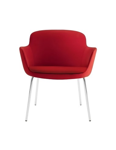 Fauteuil réunion rouge confortable pour espaces professionnels DANAE design