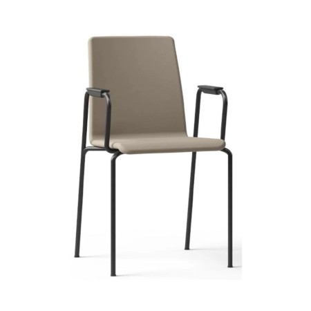 Chaises de réunion avec accoudoirs autour d'une table beige – Moon