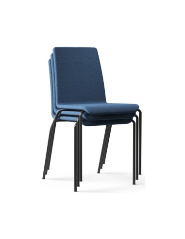 Assise Moon avec revêtement tissu bleu et base noire – Moon