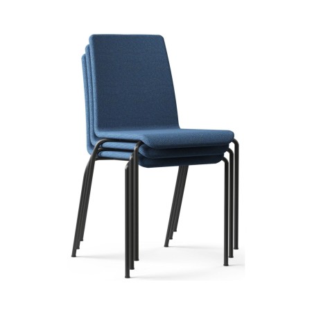 Assise Moon avec revêtement tissu bleu et base noire – Moon