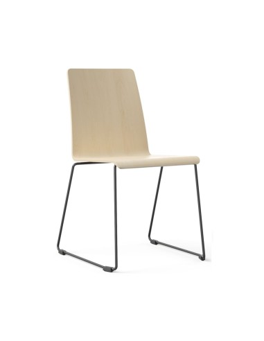 Modèle Moon Wood assise bois naturel et structure luge noire – Moon Wood