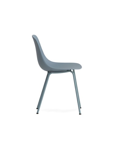 Chaise plastique et métal moderne