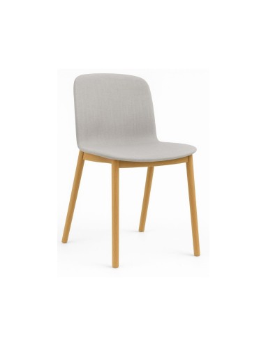 Chaise en tissu avec pieds bois frêne – Relief Wood