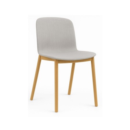 Chaise en tissu avec pieds bois frêne – Relief Wood