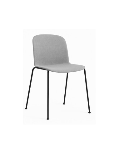 Chaise tapissée tissu avec pieds tube pour réunion ou accueil – Relief Tissu