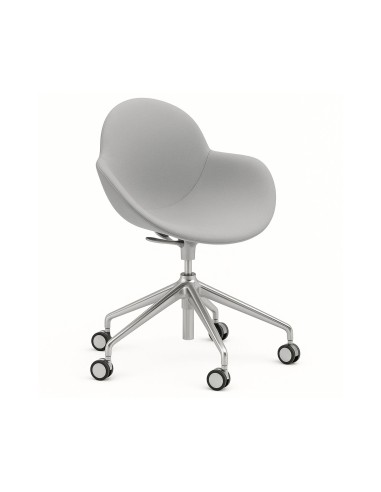 Chaise de réunion en tissu réglable en hauteur avec roulettes – Cookie