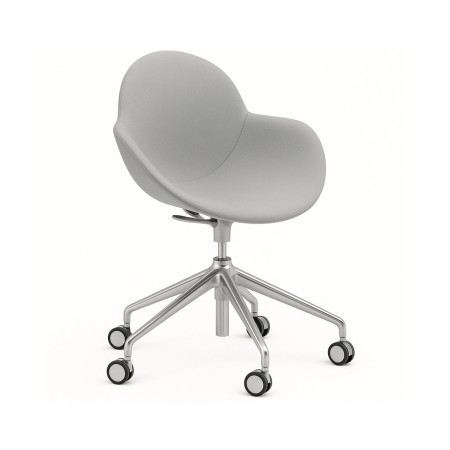 Chaise de réunion en tissu réglable en hauteur avec roulettes – Cookie