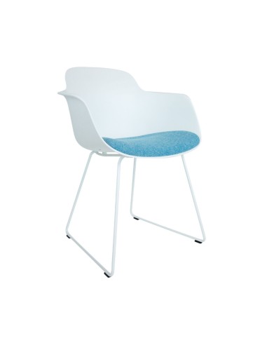 Chaise visiteur Sicla – assise confort tissu – piètement traîneau