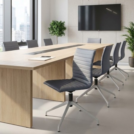 Chaise Orte 3DH 4R pivotante à 4 pieds en aluminium pour salle de réunion 2