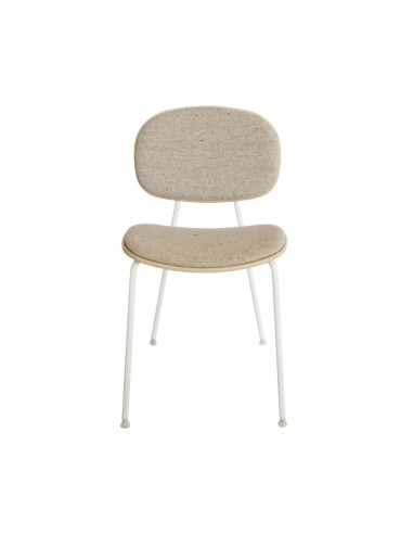 Chaise Tondina – Alliance élégante de bois naturel et tissu confortable pour une déco raffinée