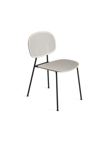 Chaise en plastique recyclé et métal Tondina Slim – Élégance minimaliste et matériaux responsables