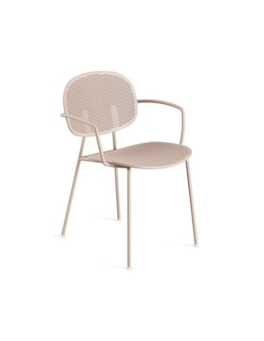 Tondina Slim – Chaise de jardin avec accoudoirs, légère, empilable et résistante aux intempéries