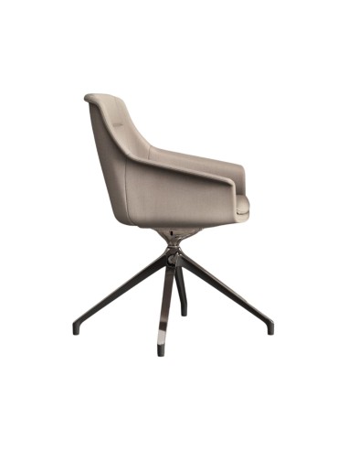 Chaise de conférence en cuir design pivotant 360° - Jera - Las Mobili