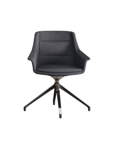 Chaise de conférence en cuir design pivotant 360° - Jera - Las Mobili