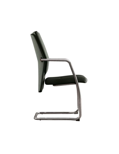 Siège de conférence en cuir design et piétement luge - Galassia