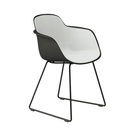 Chaise élégante à coque rigide et revêtement tissu – Sicla