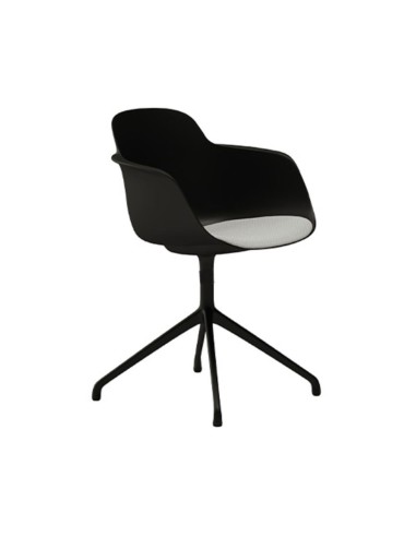 Chaise pivotante avec assise tissu et coque plastique – Sicla