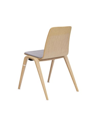 Chaise en chêne de derrière modèle empilable Woodstock style épuré
