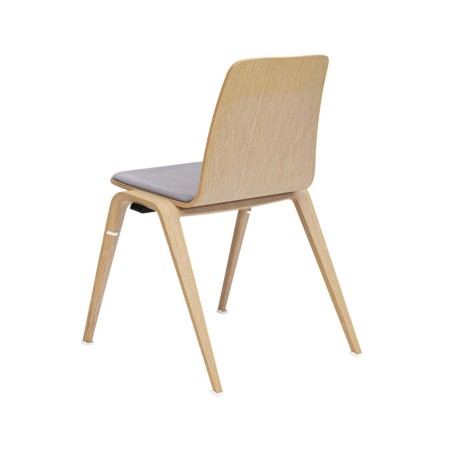 Chaise en chêne de derrière modèle empilable Woodstock style épuré