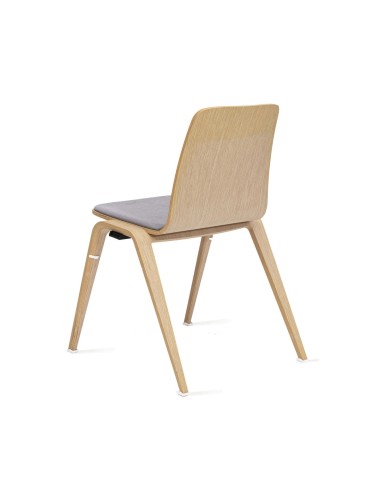Vue de derrière Chaise design intégralement rembourrée Woodstock – Assise & dossier en tissu