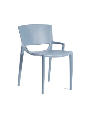 Chaise Fiorellina en plastique bleu - extérieur minimaliste