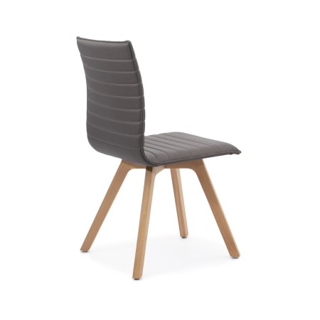 Chaise de réunion design avec piètement bois Orte Wood vue de dos
