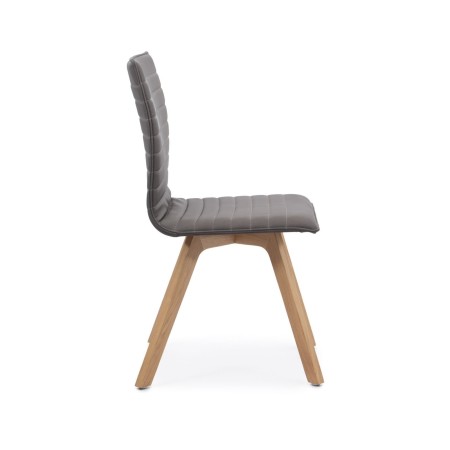 Chaise professionnelle Orte Wood 3DH 715 vue de profil avec base bois