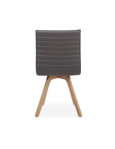 Vue de dos de la chaise Orte avec pieds en bois pour espaces pros