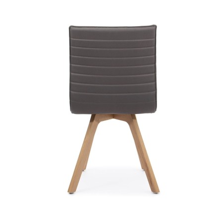 Vue de dos de la chaise Orte avec pieds en bois pour espaces pros