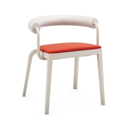 Chaise BI 20s avec assise en tissu colorée design aéré
