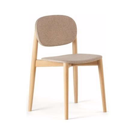 Chaise Harmo en bois avec assise tissu