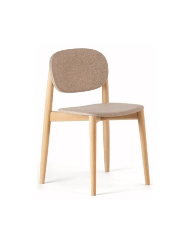 Chaise Harmo en bois avec assise tissu
