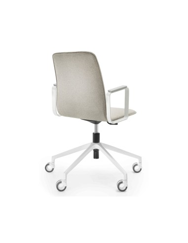Chaise de poste de travail Orte AH 5R design sobre tapissé vue de dos