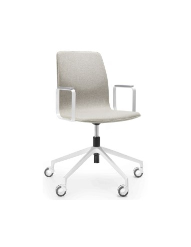 Chaise Orte AH 5R avec accoudoirs et base 5 étoiles aluminium